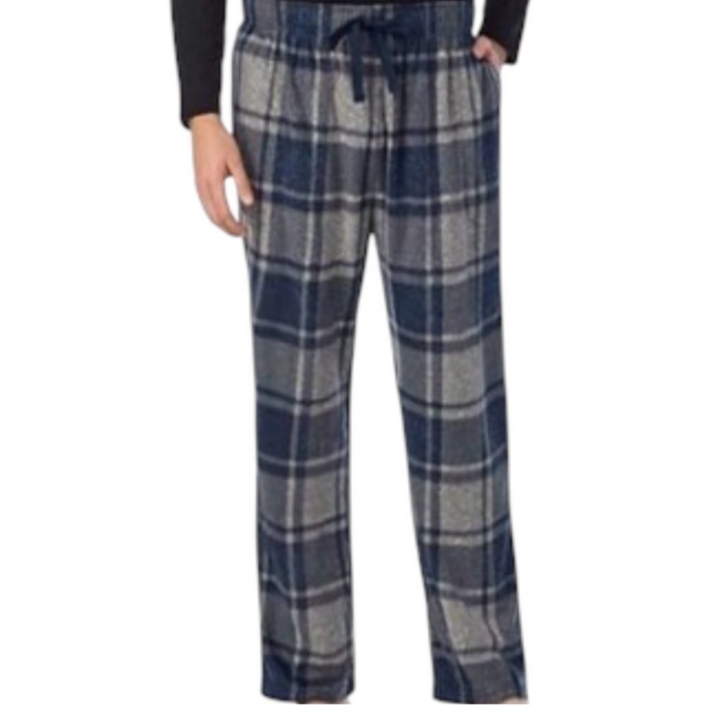 Cuddl Duds‎ Plaid Fleece Pajama Pants Winter Sleepwear Blue Gray 3XB